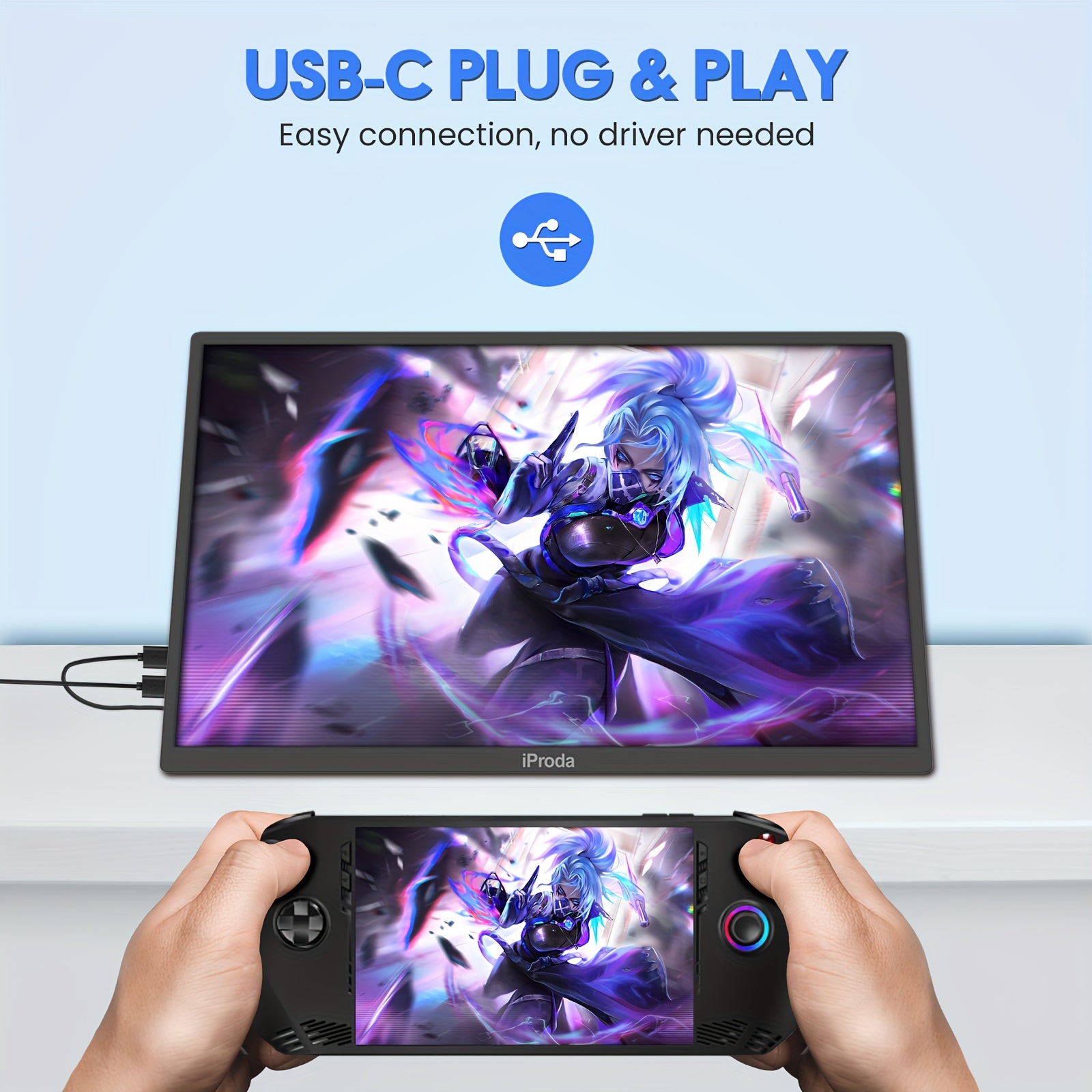 Moniteur de Jeu Portable, 60Hz pour quotidien et maison – vue détaillée 4
