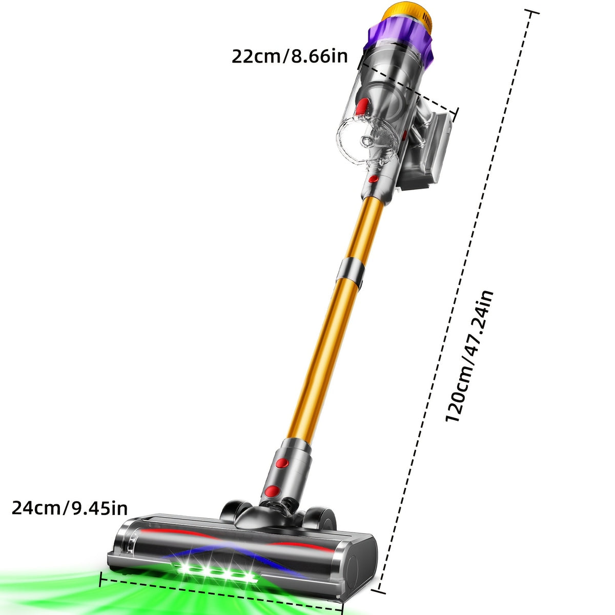 Nettoyeur de tapis, éclairage LED pour tapis et meubles rembourrés – vue principale