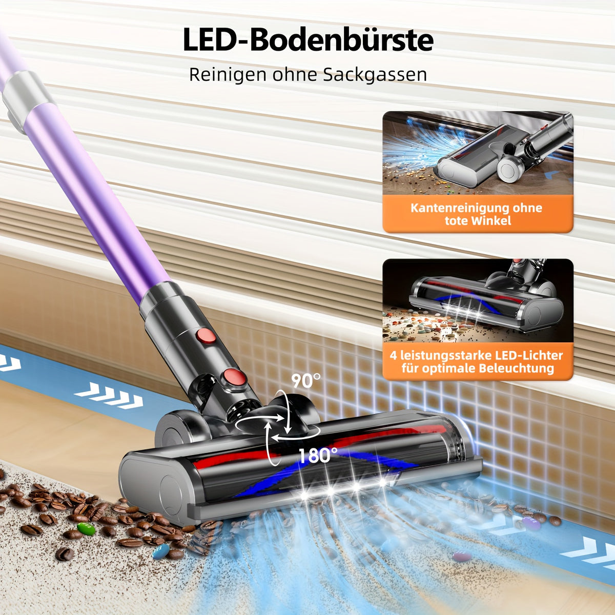 Nettoyeur de tapis, éclairage LED pour tapis et meubles rembourrés – vue détaillée 9