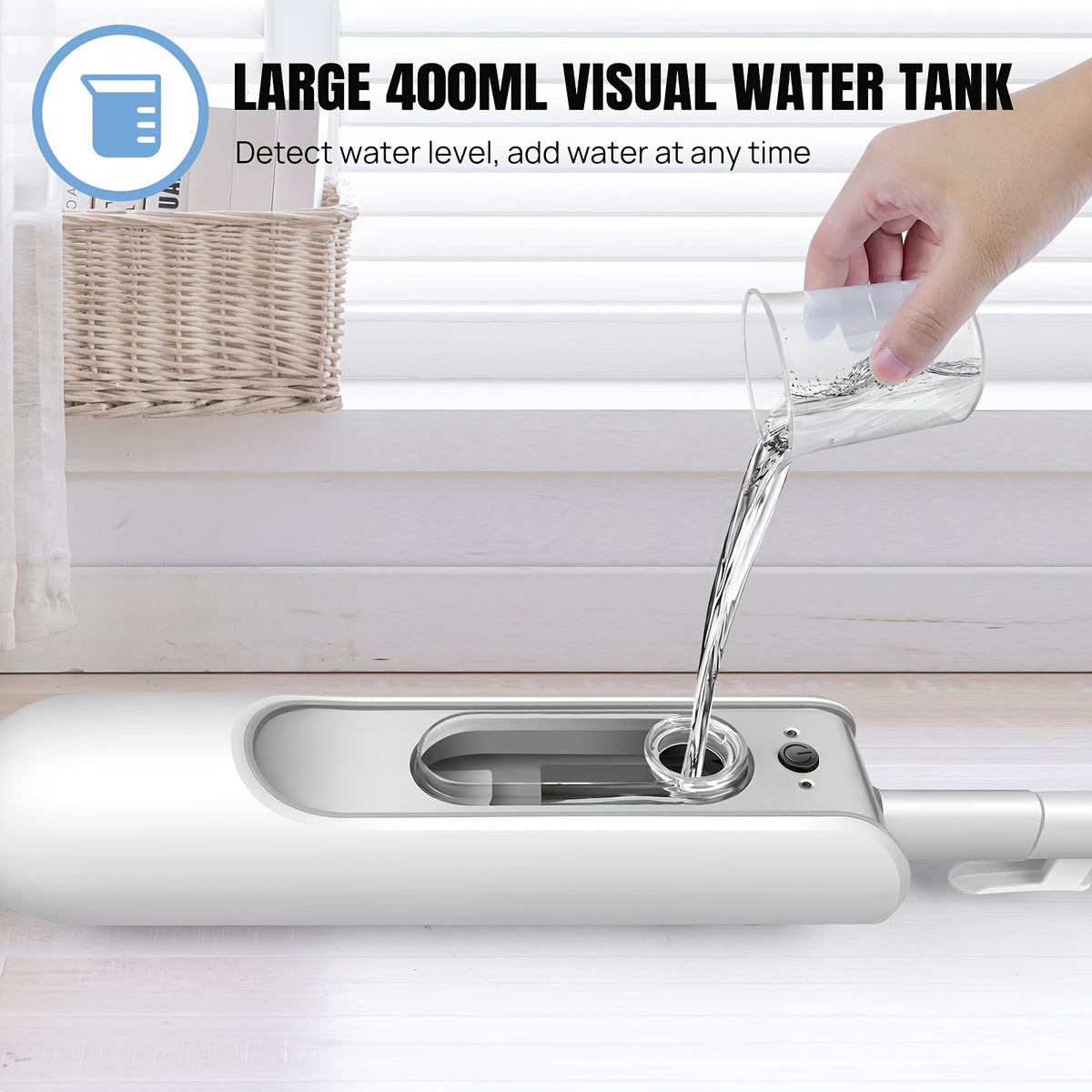 Nettoyeur vapeur, Nettoyeur Vapeur Électrique 1500W pour sols et salle de bains – vue détaillée 6