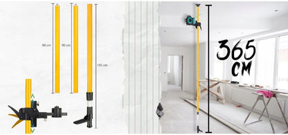 Niveau laser, 365 cm pour alignement et travaux de pose – vue détaillée 11
