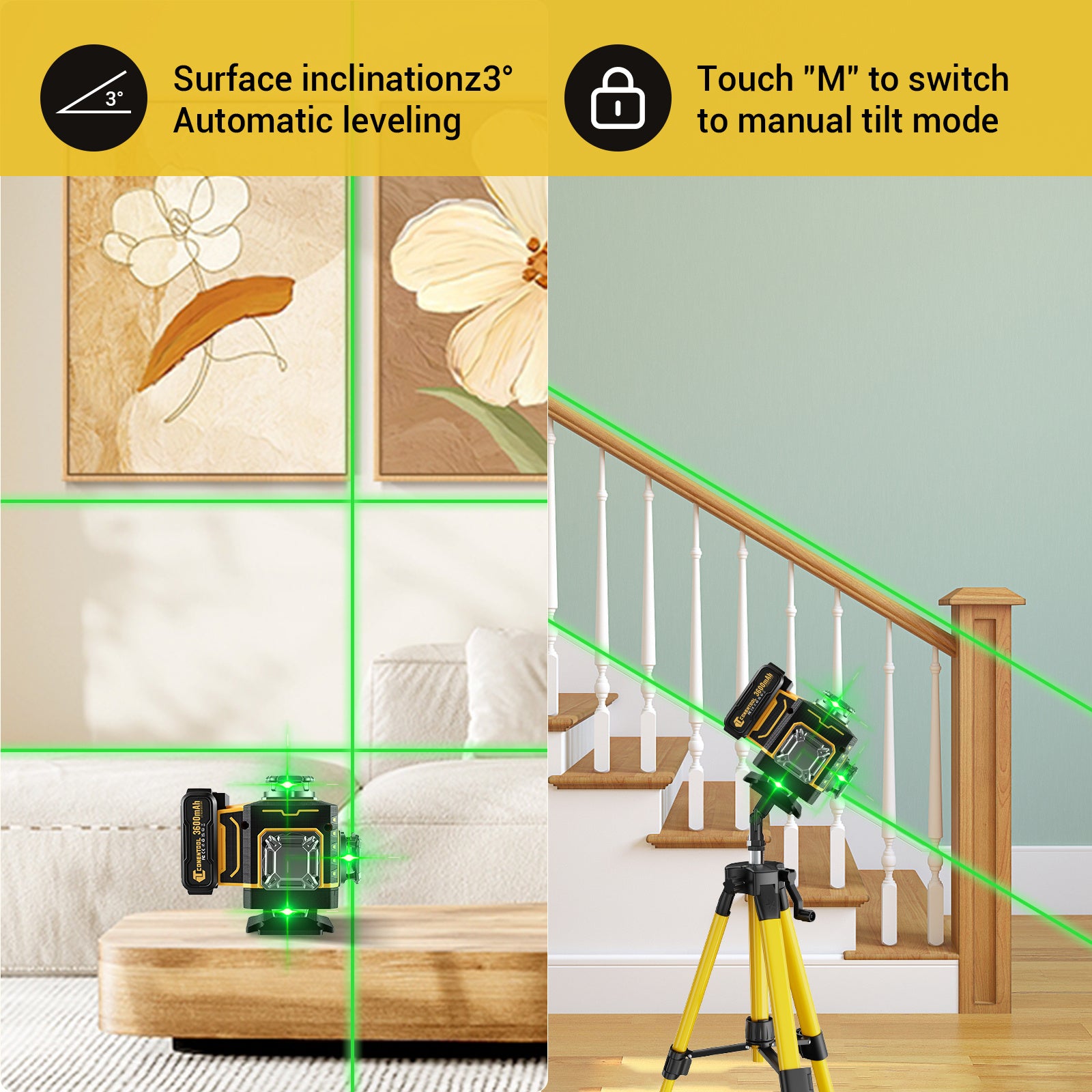 Niveau laser, 4x360 pour alignement et travaux de pose – vue détaillée 4