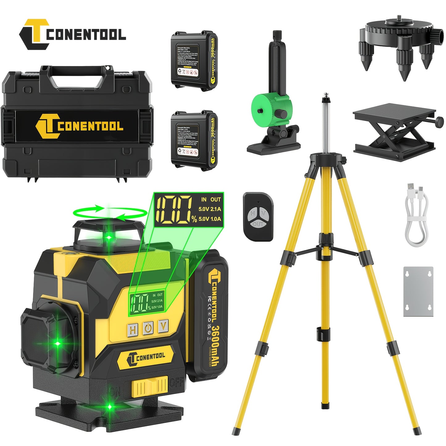 Niveau laser, 4x360 pour alignement et travaux de pose – vue détaillée 5