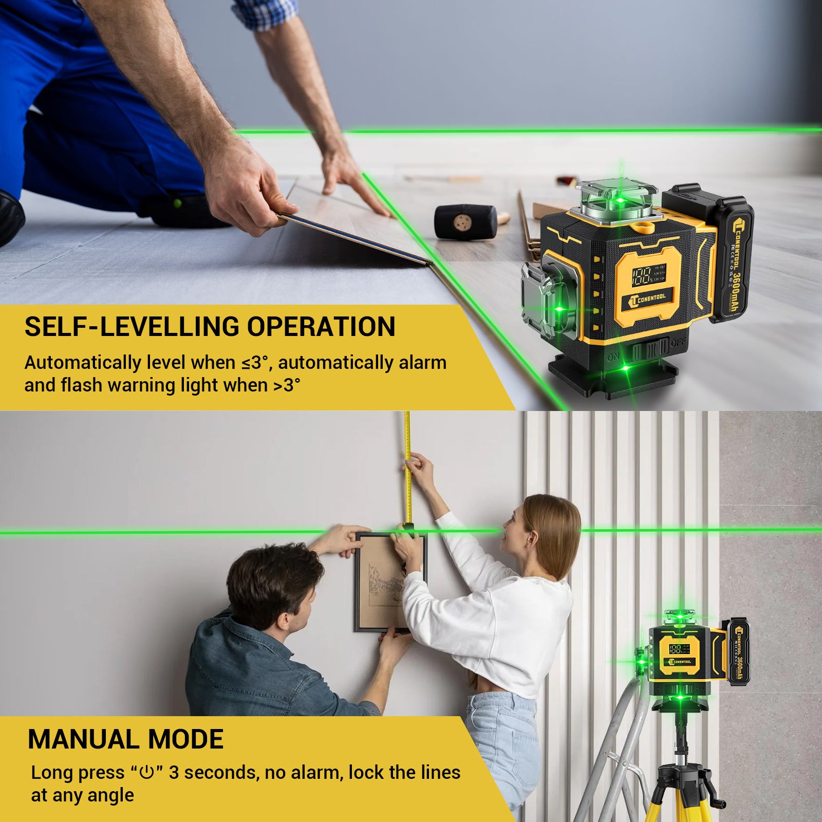 Niveau laser, 4x360 pour alignement et travaux de pose – vue détaillée 8