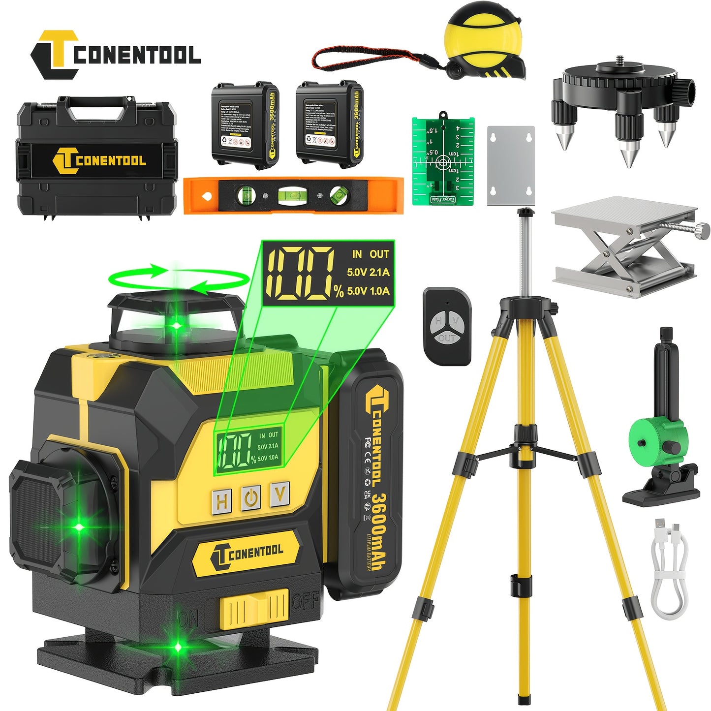 Niveau laser, 4x360 pour alignement et travaux de pose – vue détaillée 12