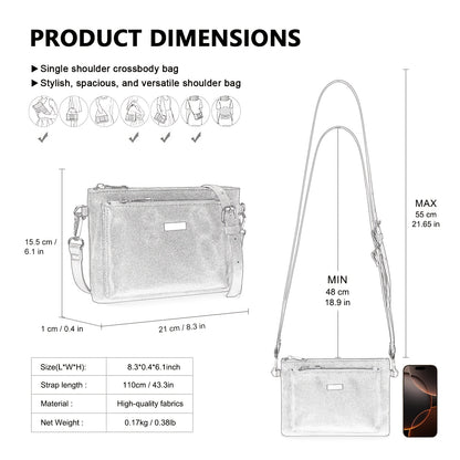 Nouveau sac à bandoulière classique, NOIR pour véhicule et déplacements – vue détaillée 3