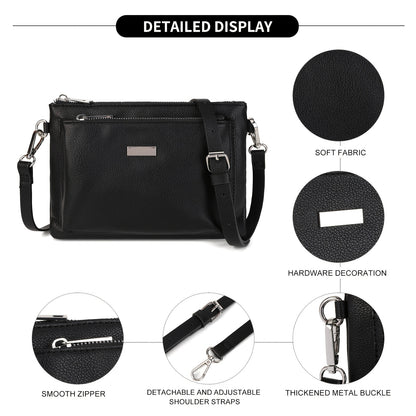 Nouveau sac à bandoulière classique, NOIR pour véhicule et déplacements – vue détaillée 6