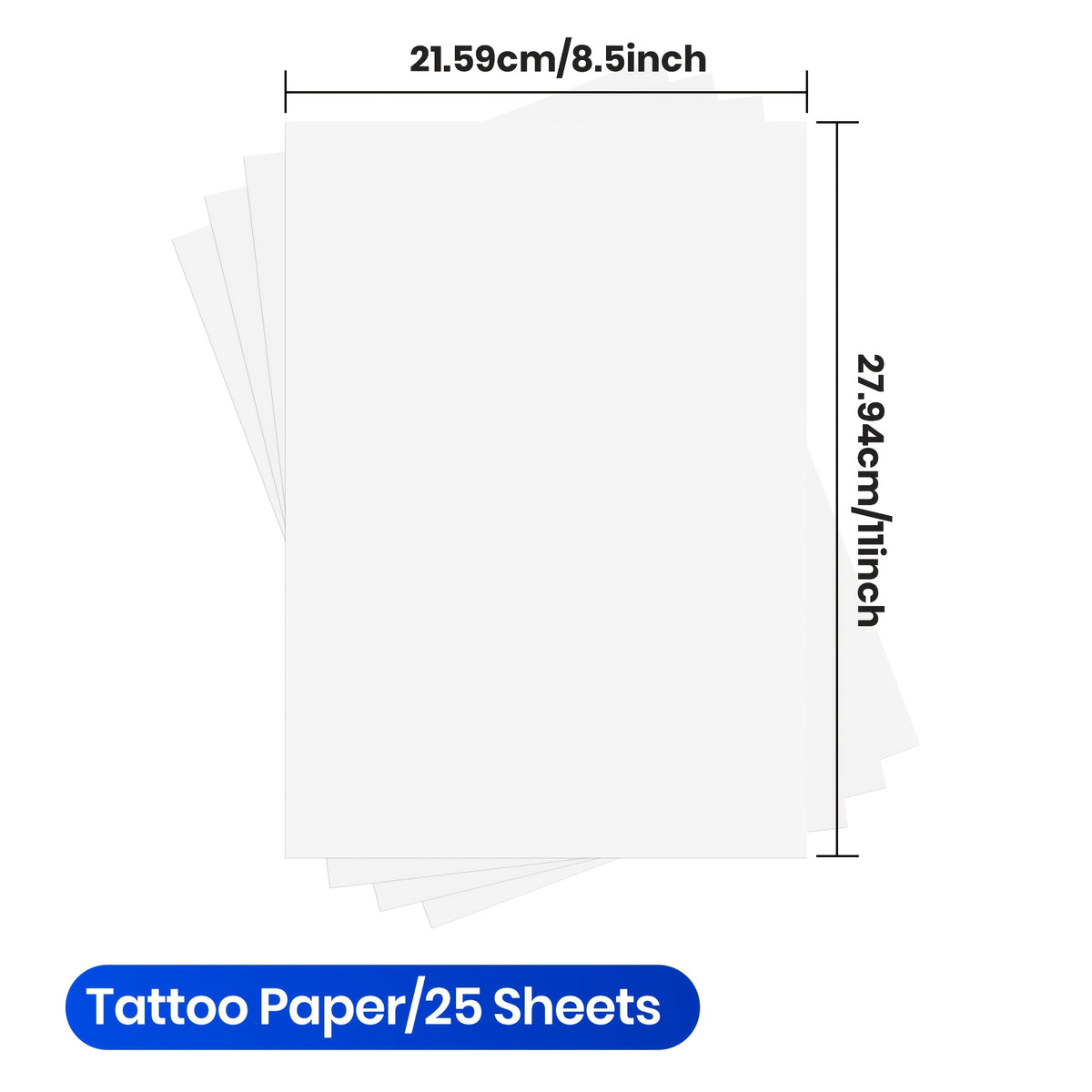 Papier de transfert tatouage, Papier thermique pour tatouage 8,5x11 pour loisirs et projets créatifs – vue détaillée 2