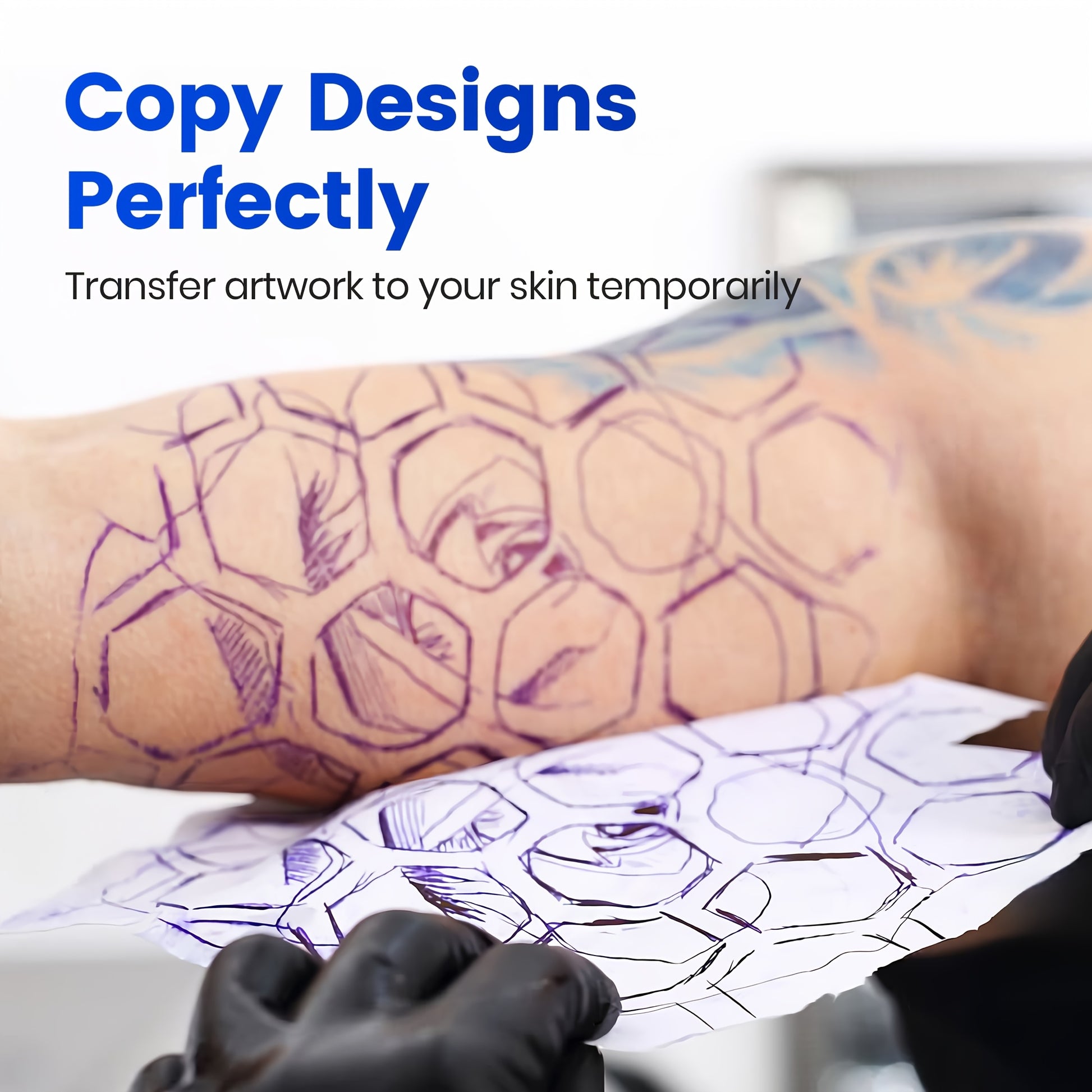 Papier de transfert tatouage, Papier thermique pour tatouage 8,5x11 pour loisirs et projets créatifs – vue détaillée 4