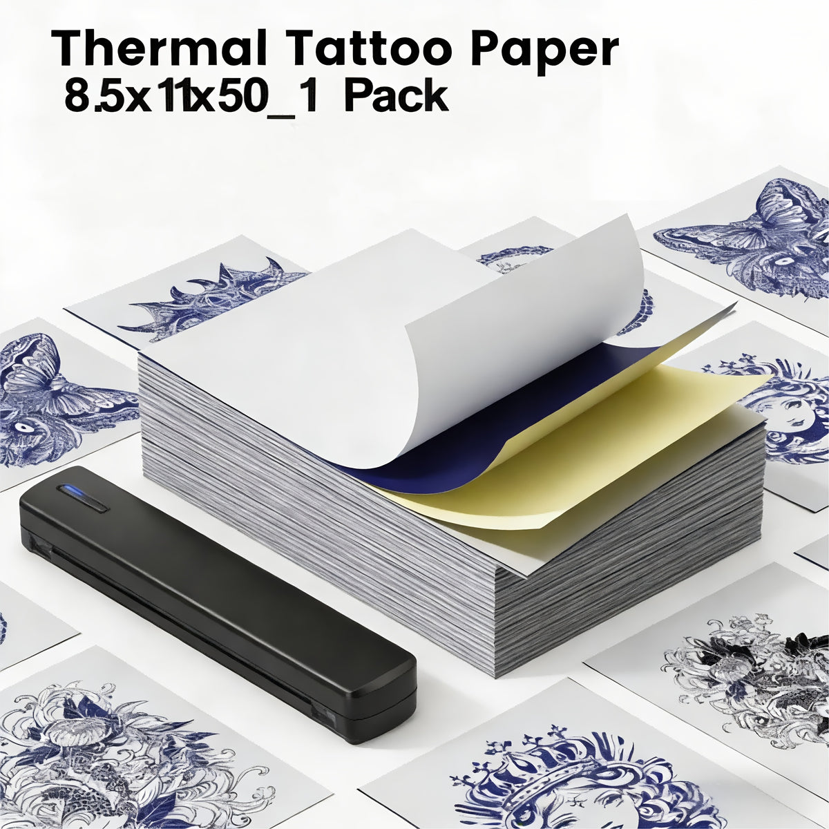 Papier de transfert tatouage, Papier thermique pour tatouage 8,5x11 pour loisirs et projets créatifs – vue détaillée 9