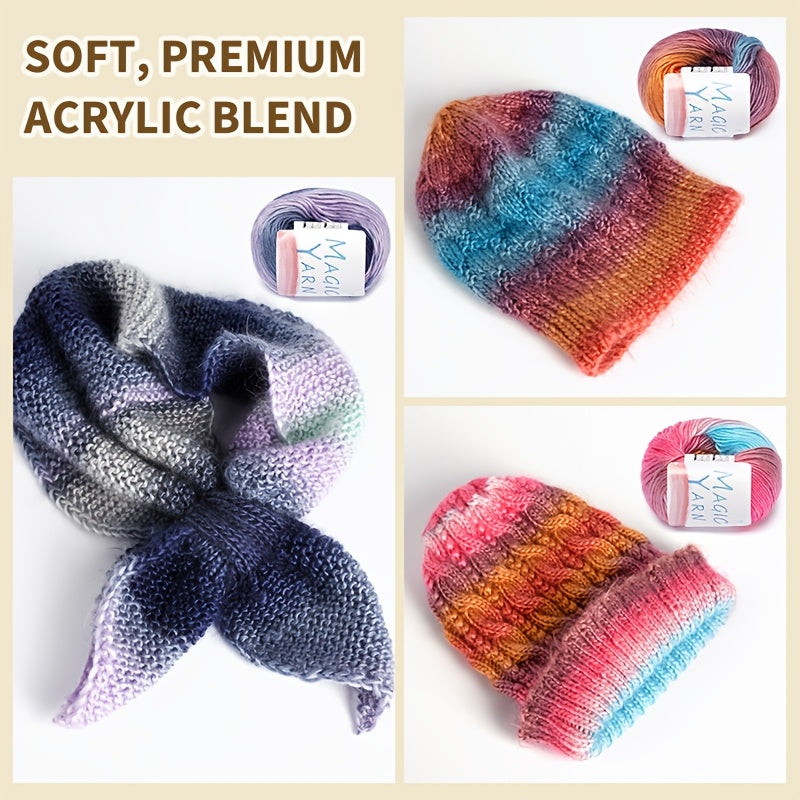 pelotes de fil à crocheter, Pack de 4 meules de foin Dusk pour écharpes et quotidien – vue détaillée 2