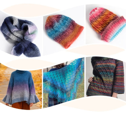 pelotes de fil à crocheter, Pack de 4 meules de foin Dusk pour écharpes et quotidien – vue détaillée 7