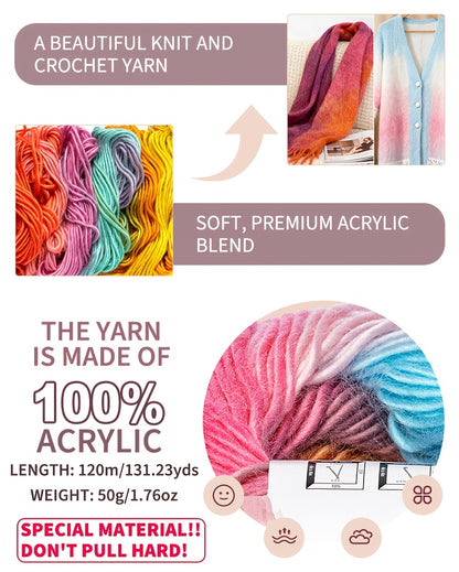 pelotes de fil à crocheter, Pack de 4 meules de foin Dusk pour écharpes et quotidien – vue détaillée 8