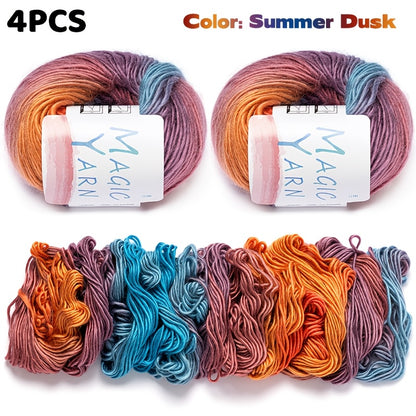 pelotes de fil à crocheter, Pack de 4 meules de foin Dusk pour écharpes et quotidien – vue détaillée 15