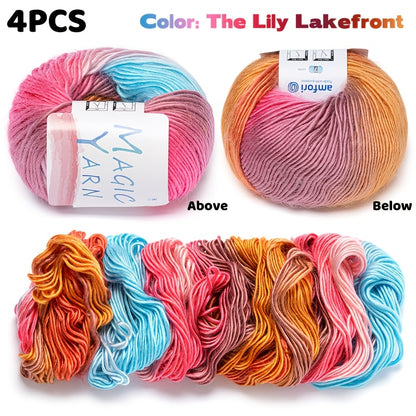 pelotes de fil à crocheter, Pack de 4 meules de foin Dusk pour écharpes et quotidien – vue détaillée 16