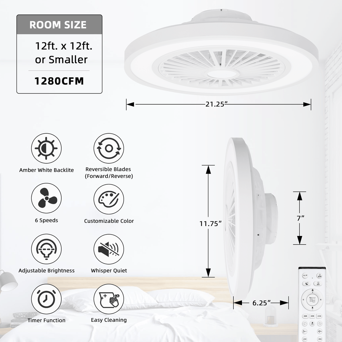 Plafonnier LED, 54cm pour maison et quotidien – vue détaillée 10