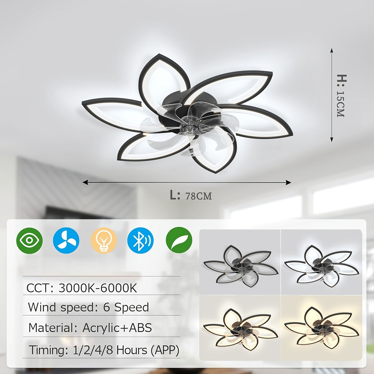 Plafonnier LED, 90 Cm pour maison et salon – vue principale