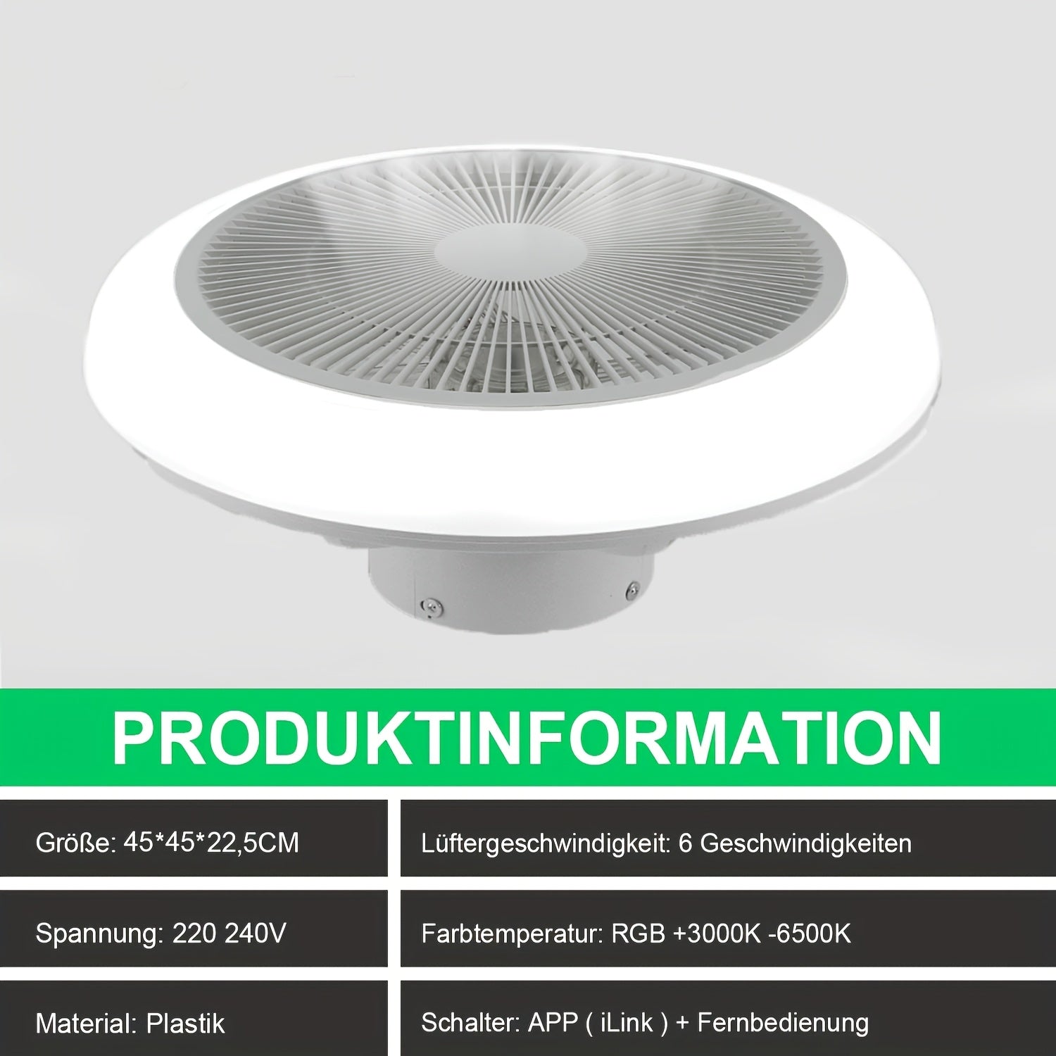 Plafonnier LED, RGB + Audio pour maison – vue détaillée 2
