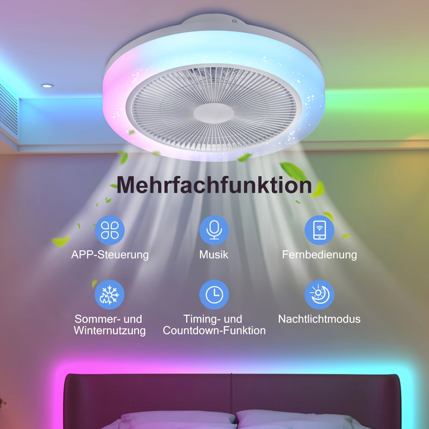 Plafonnier LED, RGB + Audio pour maison – vue détaillée 5