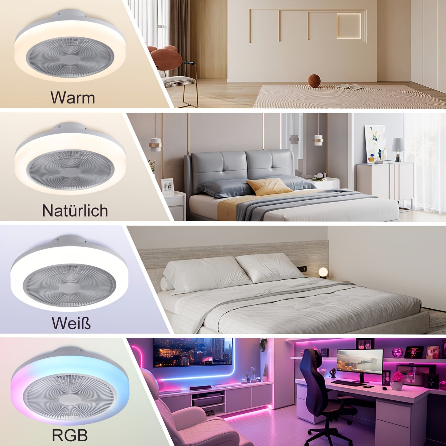 Plafonnier LED, RGB + Audio pour maison – vue détaillée 8