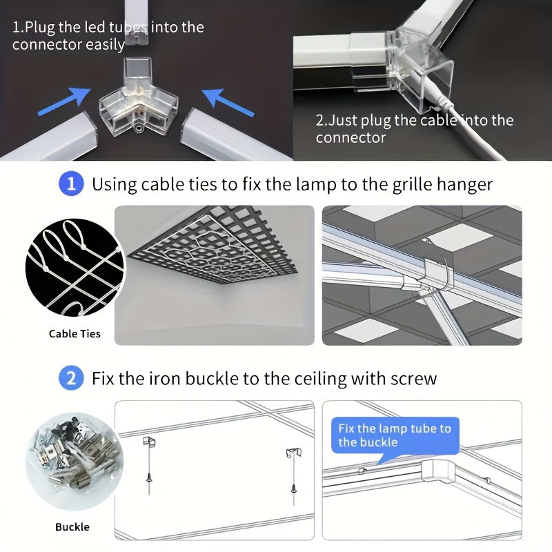 Plafonnier LED, Tube LED pour garage pour maison – vue détaillée 8