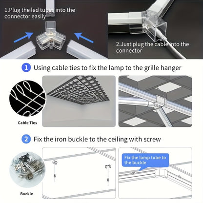 Plafonnier LED, Tube LED pour garage pour maison – vue détaillée 8