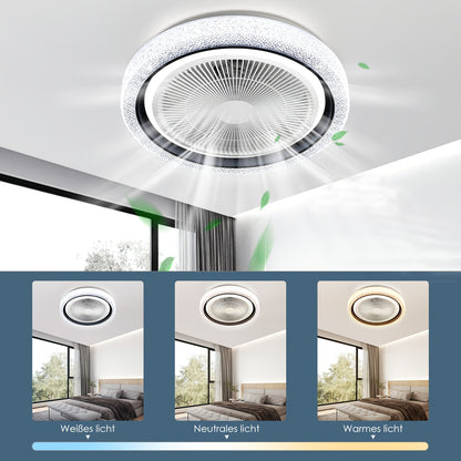 Plafonnier LED, Ventilateur de Plafond LED Intelligent Moderne 50W pour déplacements et salon – vue détaillée 8