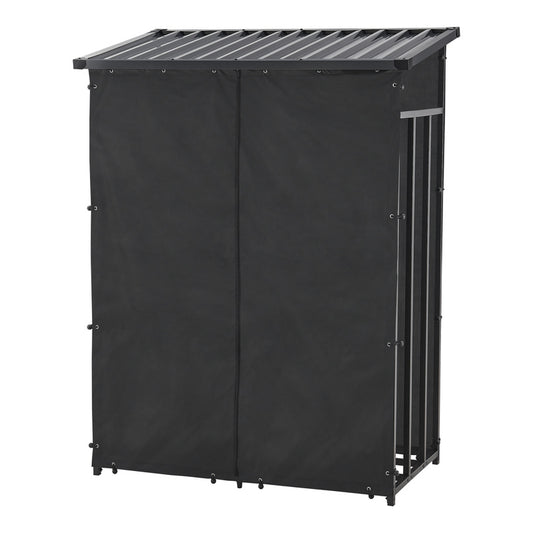 Porte-Bois de Chauffage Extérieur Yakutat, métal pour Bois de Chauffage et quotidien – vue principale