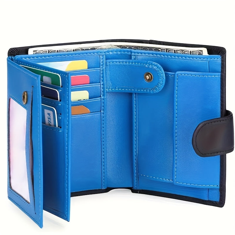 Portefeuille en Cuir Véritable, Orange pour véhicule et déplacements – vue détaillée 4
