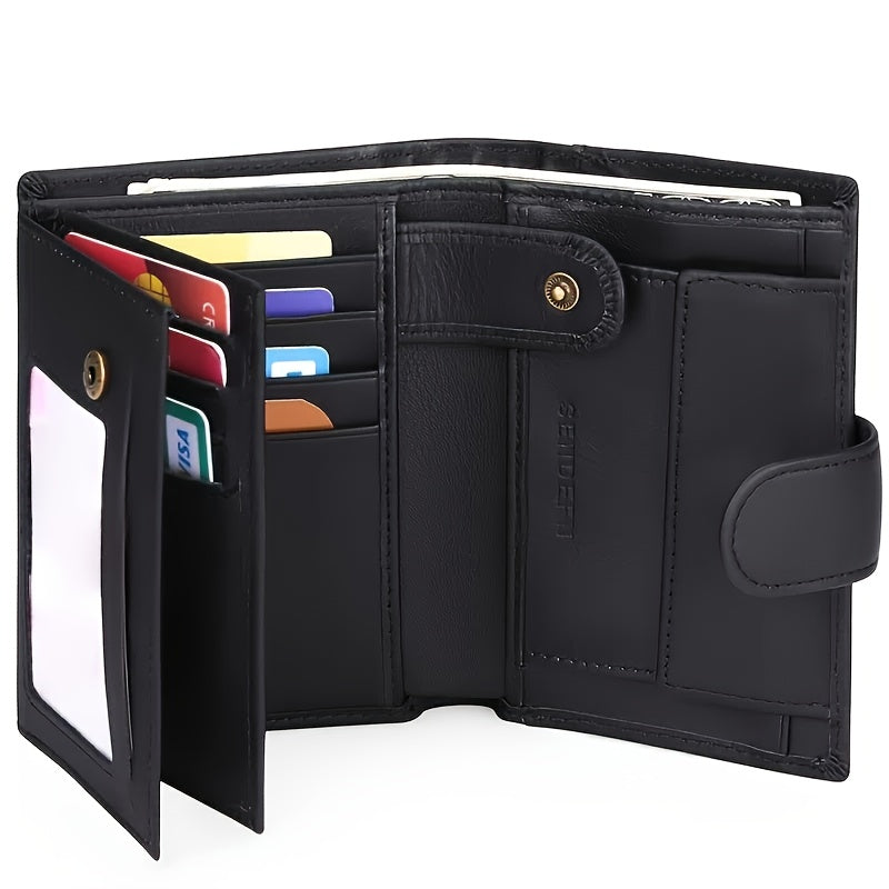 Portefeuille en Cuir Véritable, Orange pour véhicule et déplacements – vue détaillée 6
