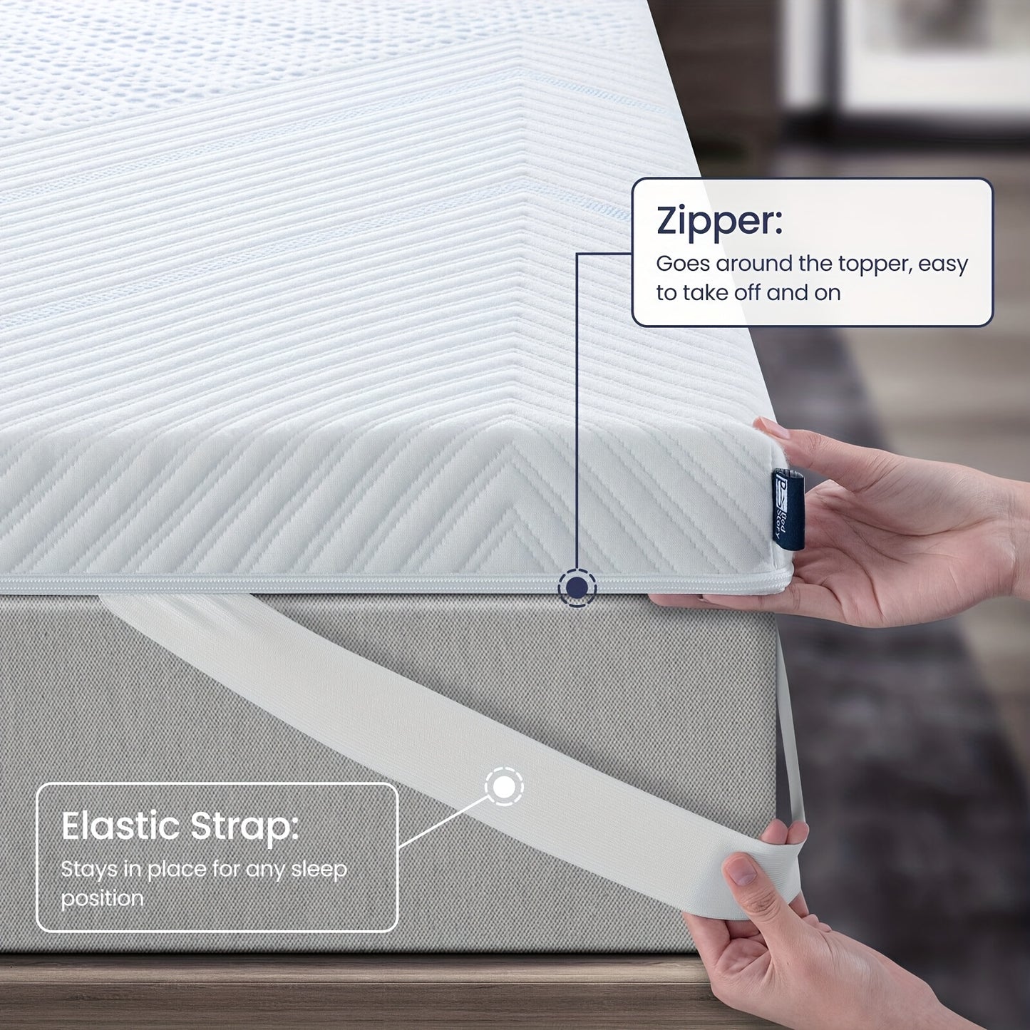 Protège-matelas, lavable pour chambre et lit – vue détaillée 2