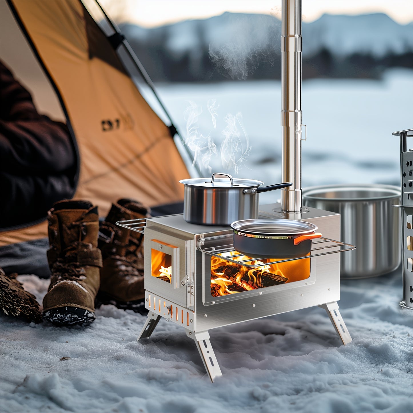 Réchauds portables, acier inoxydable pour cuisine et coin repas – vue détaillée 4
