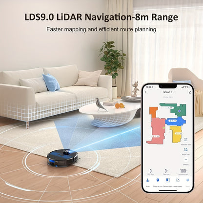 Robot aspirateur laveur, 24 Zones Interdites pour Poils d'Animaux pour nettoyage domestique et cuisine – vue détaillée 14