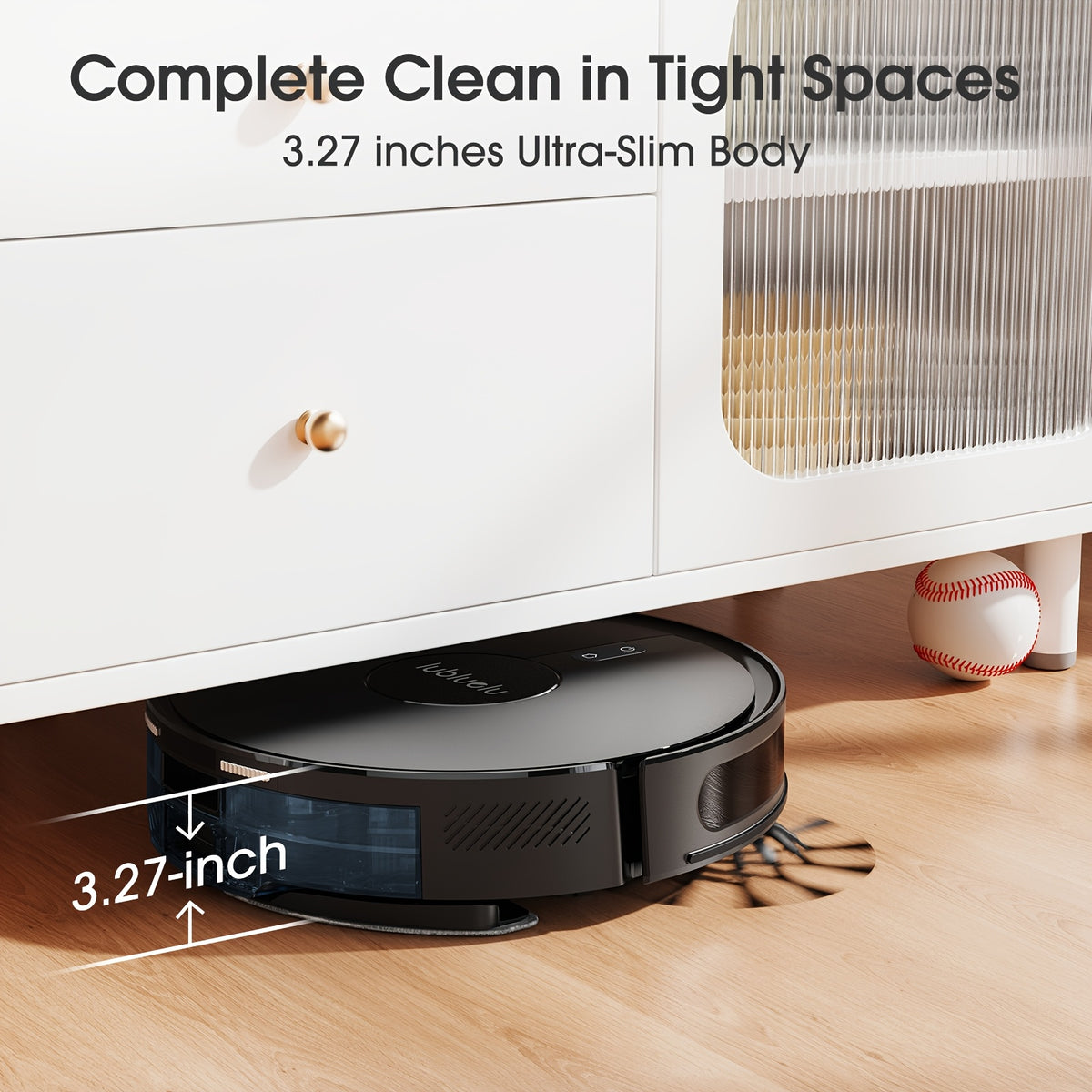 Robot aspirateur laveur, 9,98cm pour nettoyage domestique et cuisine – vue détaillée 4
