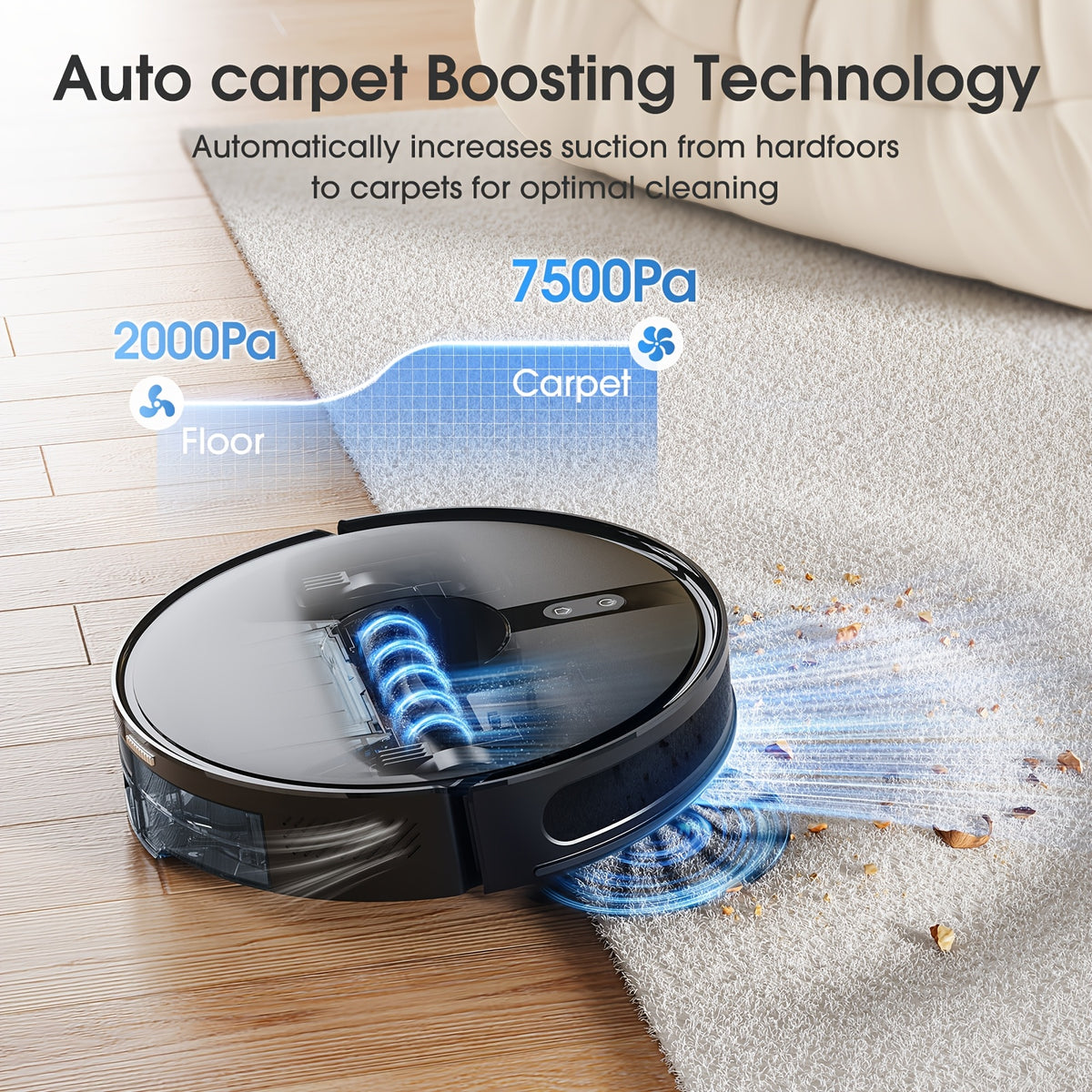 Robot aspirateur laveur, 9,98cm pour nettoyage domestique et cuisine – vue détaillée 8