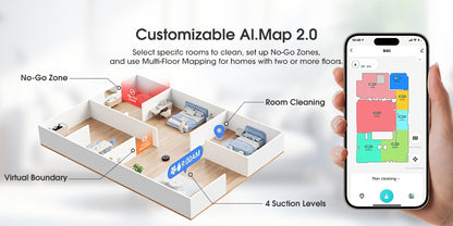 Robot aspirateur laveur, 9,98cm pour nettoyage domestique et cuisine – vue détaillée 17