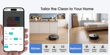 Robot aspirateur laveur, 9,98cm pour nettoyage domestique et cuisine – vue détaillée 18