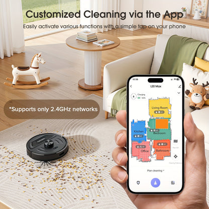 Robot aspirateur laveur, Aspirateur Robotique 3-en-1 pour cuisine et nettoyage domestique – vue détaillée 6