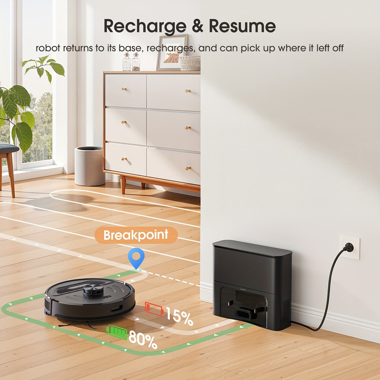 Robot aspirateur laveur, Aspirateur Robotique 3-en-1 pour cuisine et nettoyage domestique – vue détaillée 10