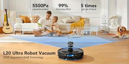 Robot aspirateur laveur, Aspirateur Robotique 3-en-1 pour cuisine et nettoyage domestique – vue détaillée 12