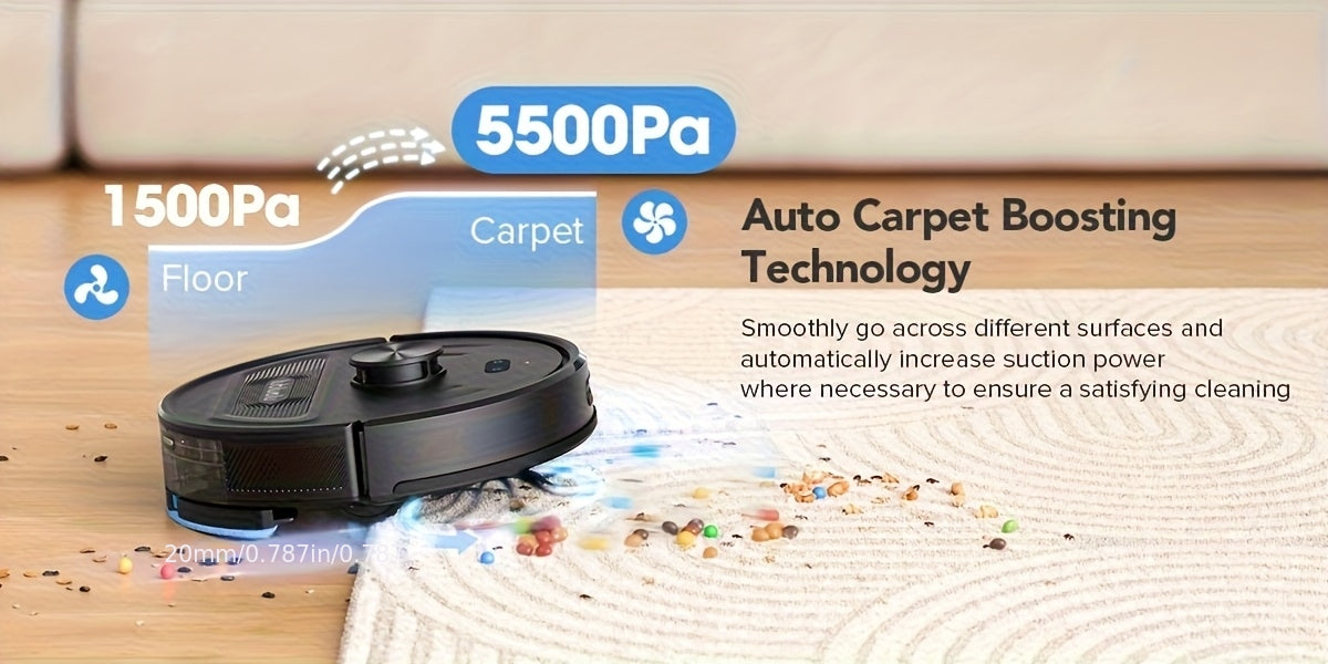 Robot aspirateur laveur, Aspirateur Robotique 3-en-1 pour cuisine et nettoyage domestique – vue détaillée 14