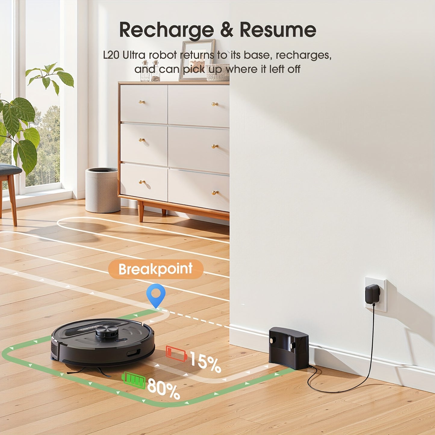 Robot aspirateur laveur, Aspirateur Robotique 3 en 1 pour nettoyage domestique – vue détaillée 14