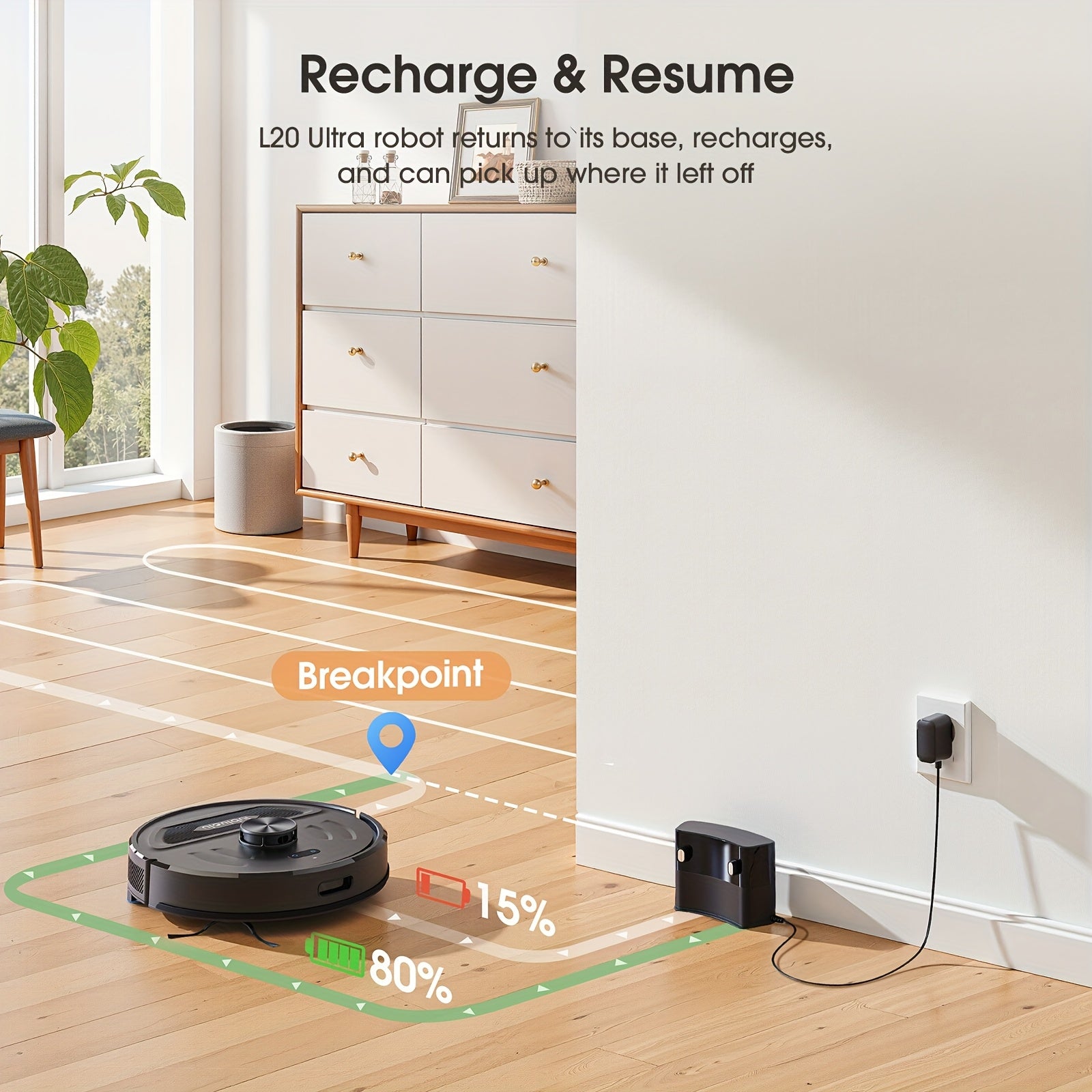 Robot aspirateur laveur, Aspirateur Robotique 3 en 1 pour nettoyage domestique – vue détaillée 14