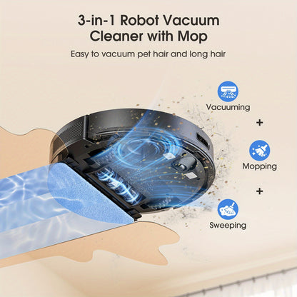 Robot aspirateur laveur, Aspirateur Robotique 3 en 1 pour nettoyage domestique – vue détaillée 15