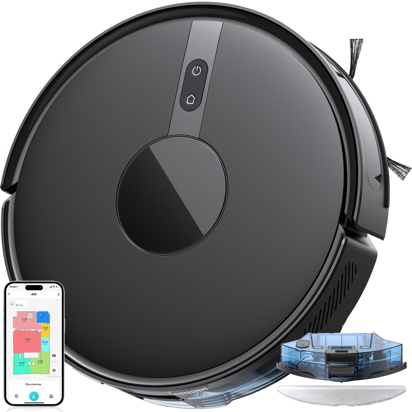 Robot aspirateur laveur, Black2-B40 pour nettoyage domestique et cuisine – vue détaillée 24