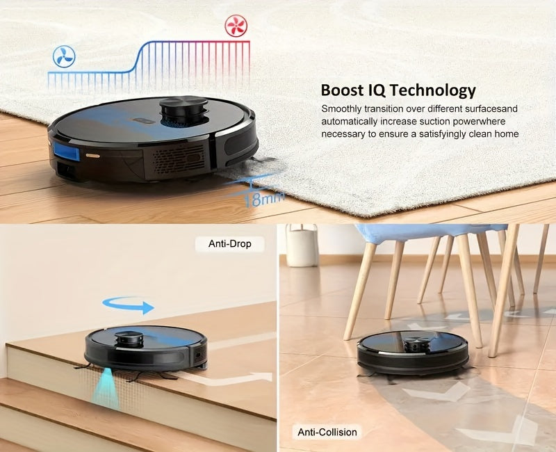 Robot aspirateur laveur, Lubluelu SL60Ultra Aspirateur Robotique pour nettoyage domestique et cuisine – vue détaillée 15
