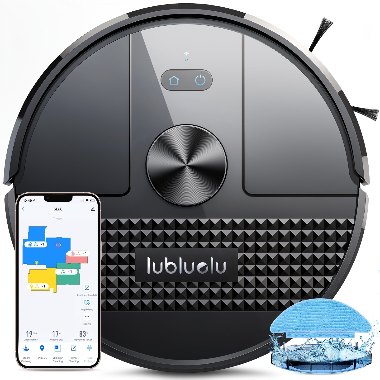 Robot aspirateur laveur pour nettoyage domestique et cuisine – vue détaillée 5