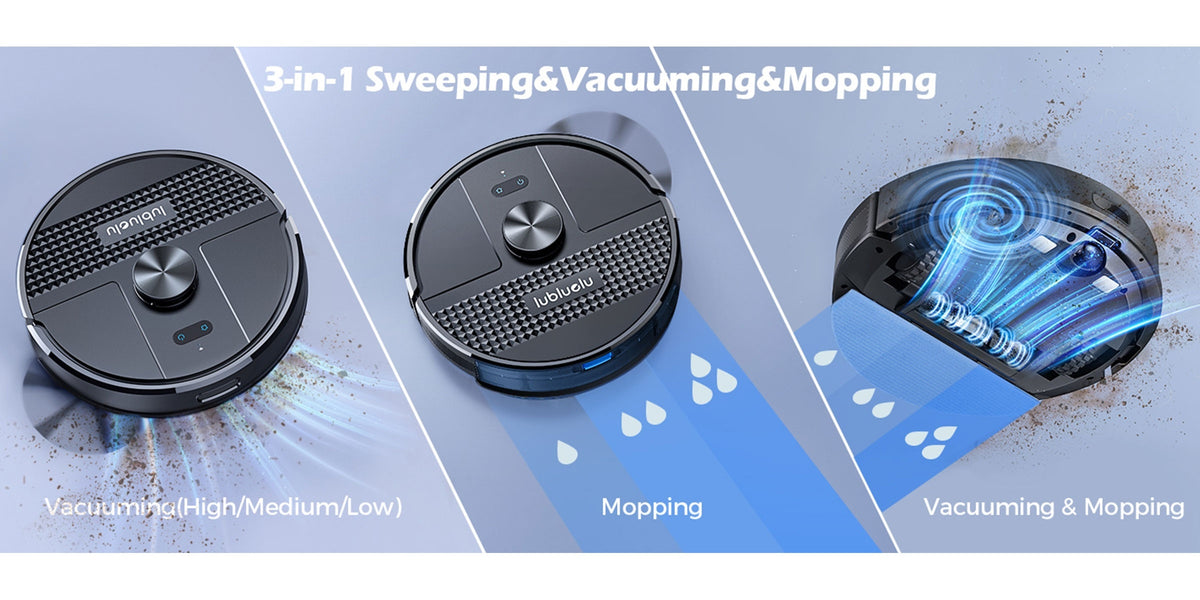 Robot aspirateur laveur pour nettoyage domestique et cuisine – vue détaillée 12