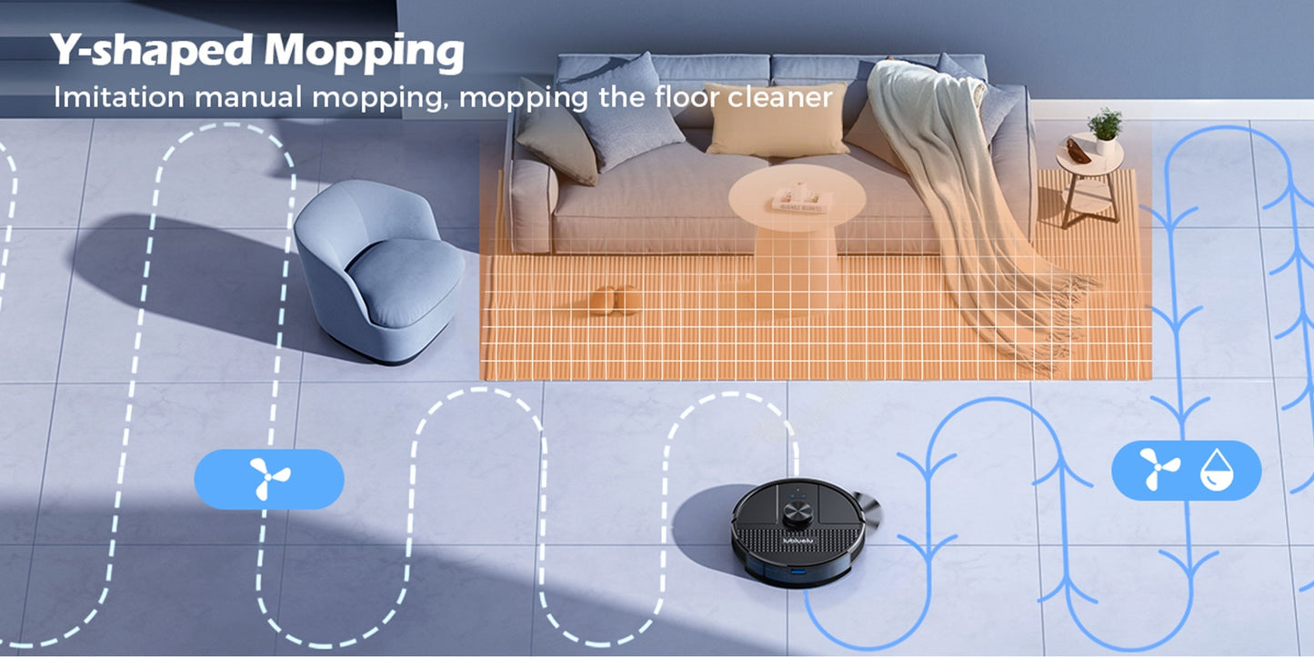 Robot aspirateur laveur pour nettoyage domestique et cuisine – vue détaillée 13