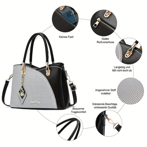 Sac à main, Gris et noir pour femme et quotidien – vue principale